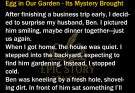 I Returned Early to Surprise My Husband Only to Find Him Burying a Large Black Egg in Our Garden – Its Mystery Brought Us Closer